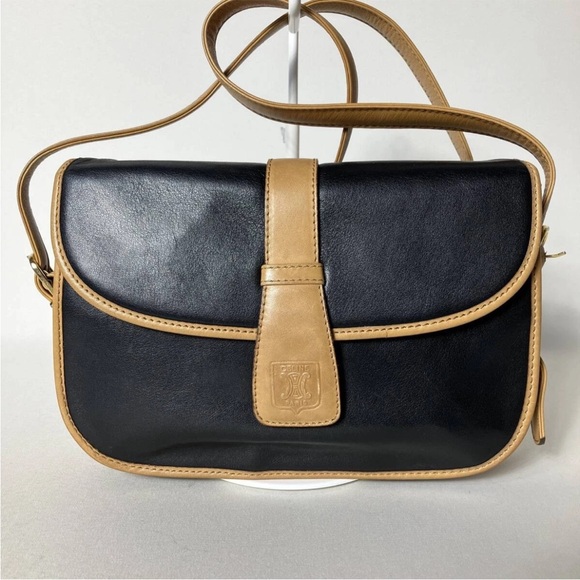 Celine Black and Tan Crossbody Bag - Picture 2 of 10